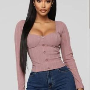 Fashion Nova mauve long sleeve